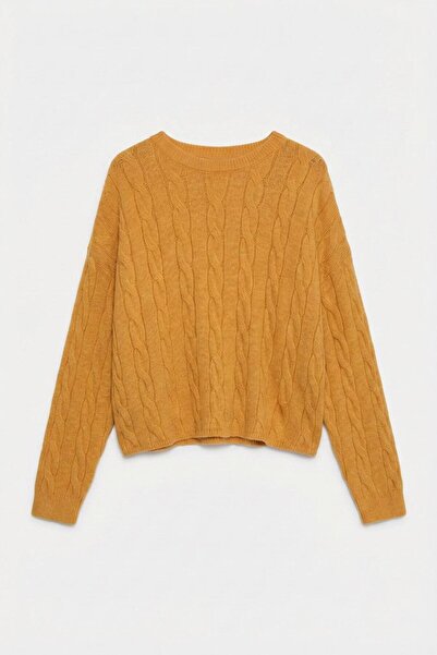 BSL Saçörgü Triko Oversize Kazak