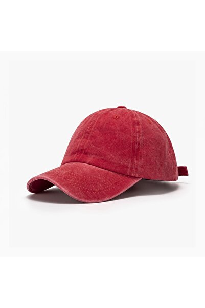 Choice 54-59cm bright red Baseball Cap Washed Cotton Men Women Snapback Hat V...