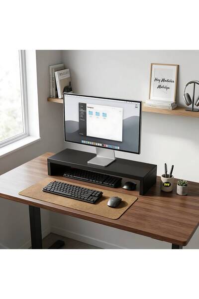 hey Monitör Standı Siyah Boyun İçin Monitör Standı Monitör Yükseltici 71*20*8