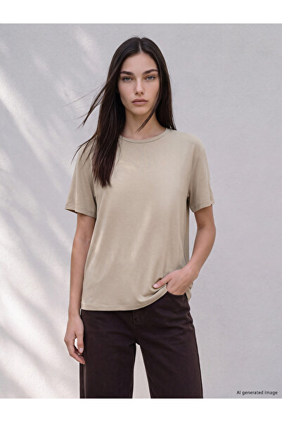 LC Waikiki Two Mt Shop Quality Soulife Ecru Plain Loose & Baggy Short Sleeve ...