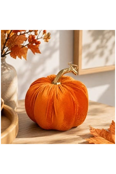 OEM Decorative Pumpkin Textile Orange Ø14x14cm