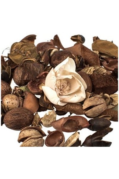 OEM Decorative Potpourri with Brown and White Flowers & White Musk Aroma 90g