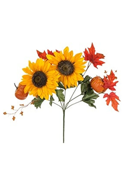 OEM Floare Artificiala Buchet de Floarea Soarelui cu Dovleci & Frunze 40cm