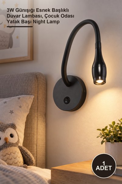 Yenilig 1 قطعة من مصباح الحائط LED CT-5232G - مصباح حائط بقوة 3 واط يعمل بضوء...