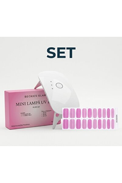 BECKIES GLAM Set Manichiură Profesională acasă: Benzi din Gel Semipermanent P...