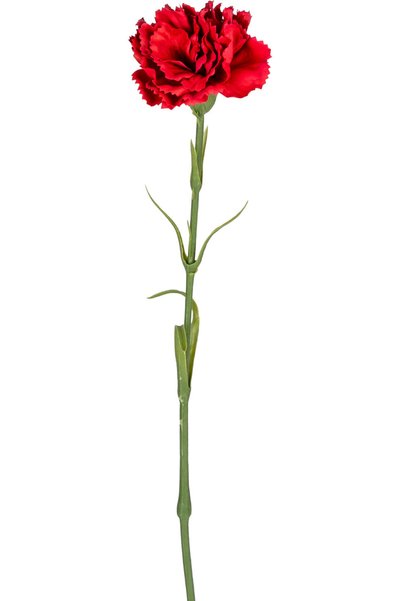 Herdekora Yapay Karanfil Dalı Islak Dokulu Kırmızı 8x50 Cm.