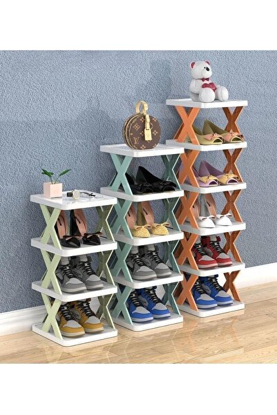 Arabest 5-Tier Vertical Shoe Rack,Space-Saving Plastic Organizer Shelf for En...