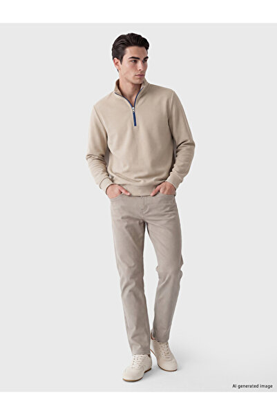 LC Waikiki Zippered Stand Collar Men's Sweatshirt