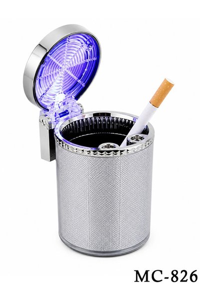 Generic MC-826 Car Ashtray with LED Light, Sealing Lid, Smoke Extinguisher Ho...