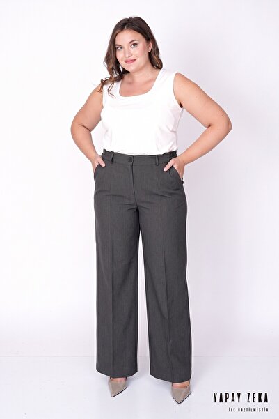 Büyük Moda Wide-Leg Pants Made of Thick Fabric
