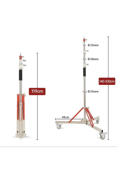 SH Studio Softbox Photography Stand: Heavy Duty, 320cm/10.5ft Adjustable, Sta...