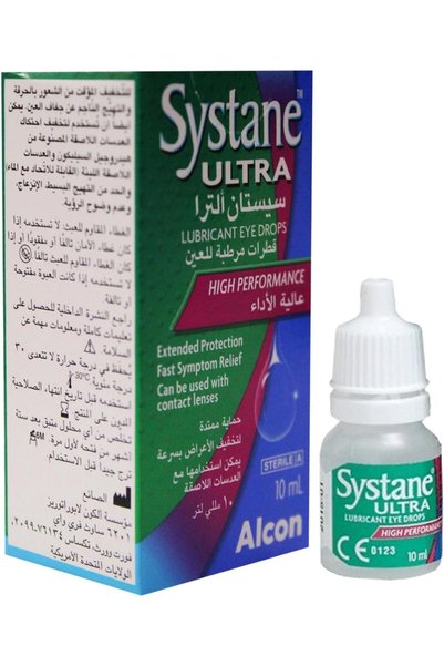 Alcon Systane Ultra Lubricant Eye Drops, High Performance, 10ml.