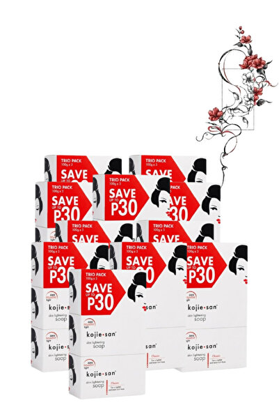 Kojie 11 Pieces San Skin Lightening Soap Trio Pack (100 G x 3)