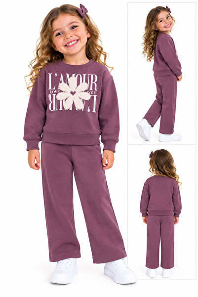 Lovexi Winter Girls' 3-Threaded Knitted Set