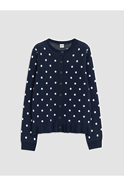 LC Waikiki Polka Dot Girls' Knitwear Cardigan
