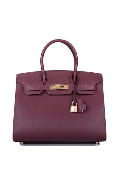 genric Oversized Shoulder or Hand Bag 35cm in Premium Leather with Accessories in Burgundy Color