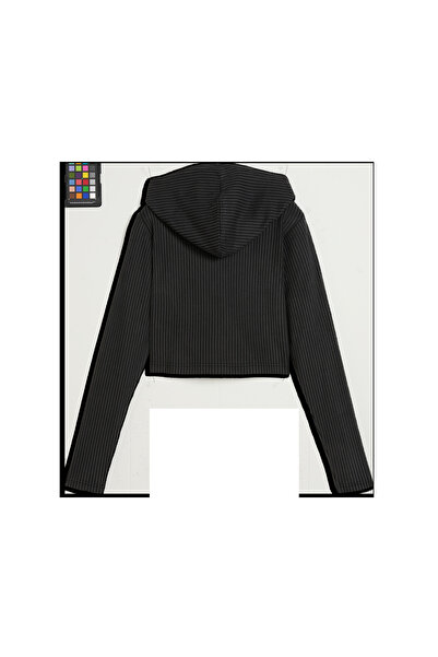 Puma ESS Ribbed Hoodie Siyah Kadın Sweatshirt