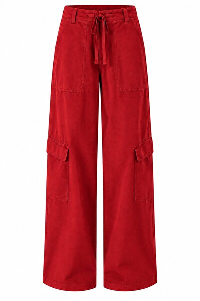 Laluvia Red Patch Painted Bargel Trousers - 4158