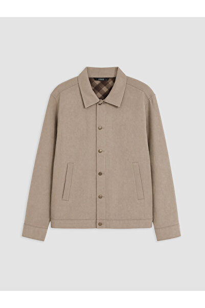 LC Waikiki Vizyon New Season Beige Regular Fit Men's Shirt Jacket