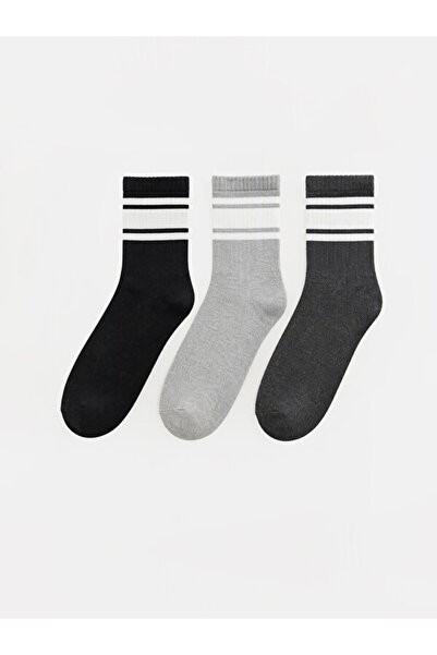 LC Waikiki Striped Men's Socks from Uzg Store for Style Enthusiasts, Pack of 3