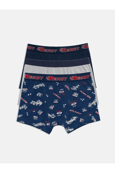 LC Waikiki Özmarka New Season Navy Blue Boys' Boxer 3-Pack