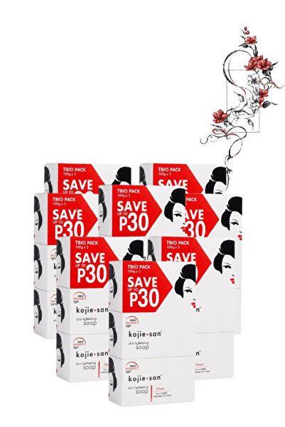 Kojie 8 Pieces San Skin Lightening Soap Trio Pack (100 G x 3)