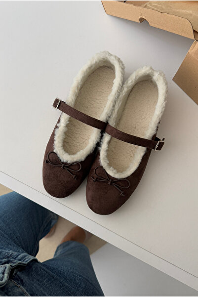 Mupa Shoes Γυναικείες μπαλαρίνες ACI BROWN SUEDE