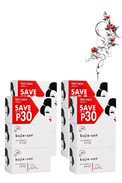 Kojie 4 Pieces San Skin Lightening Soap Trio Pack (100 G x 3)