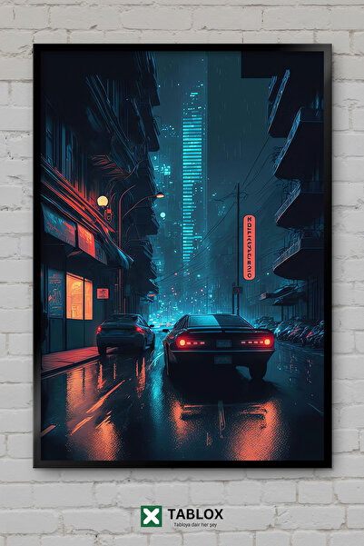 tablomaxtbx Αφίσα επιστημονικής φαντασίας Cyberpunk Rainy City City Science F...