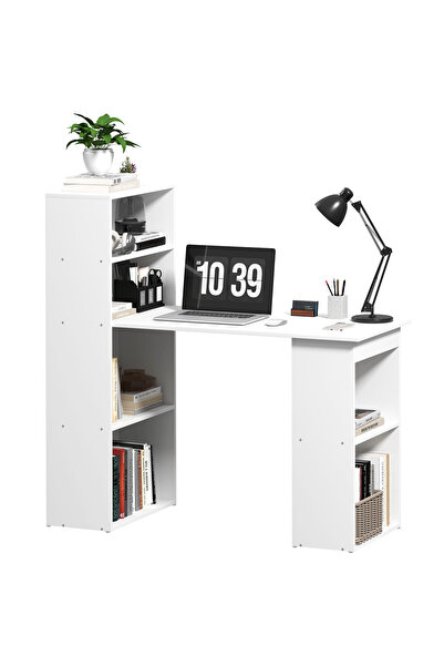 Generic Brand Birou, 2 module de rafturi, 5 rafturi în total, 120 x 55 x 120 ...