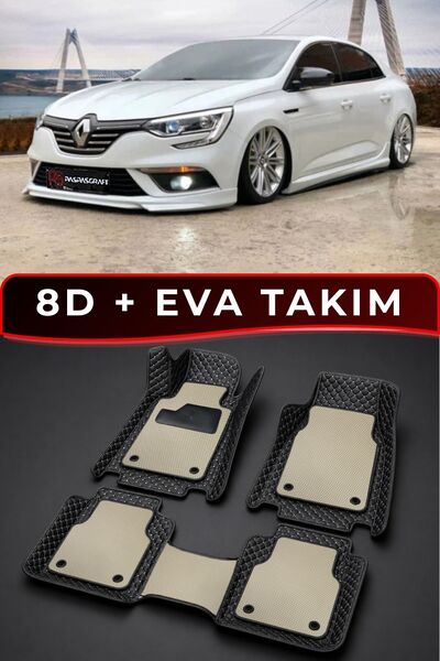 PASPASGRAFT Renault Reno Megane Araca Özel 8D Deri Tam Kaplama + Premium Hücr...