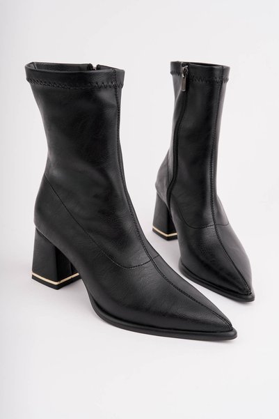 Egepass Vankos Women's Stretch Pointed Toe Heeled Boots – Stylish and Elegant Design Heel Height 6 cm