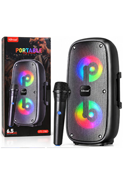 BOXE Boxă portabilă KTS 2388 6.5 inci, fără fir, iluminare LED RGB, microfon ...