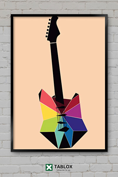 tablomaxtbx Chitară electrică Instrument muzical Poster rock înrămat Tablou d...