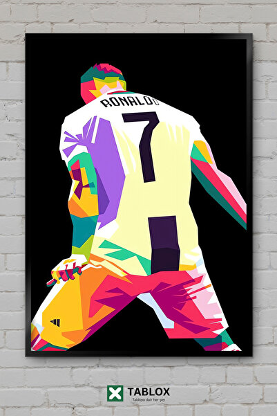 tablomaxtbx Cristiano Ronaldo Gol Gol Fudbaler Fudbalski poster Umjetnički ok...