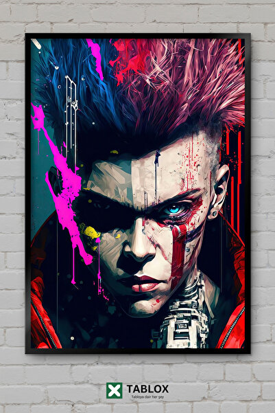 tablomaxtbx Poster Cyber ​​Siber Hero, cu tematică științifico-fantastică, ta...