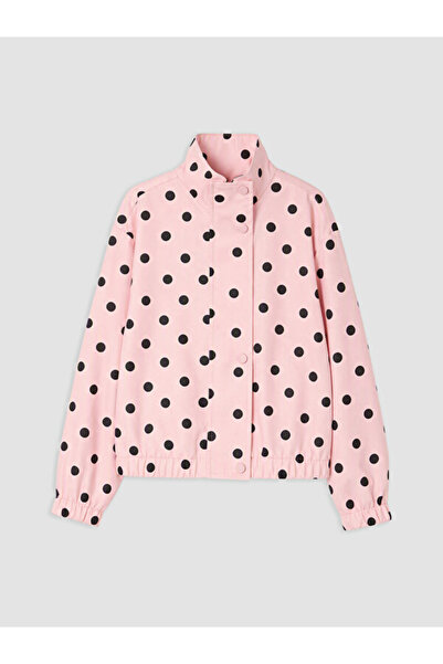 LC Waikiki High Collar Polka Dot Girls' Jacket