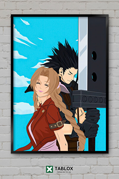 tablomaxtbx Crisis Core Final Fantasy Couple Game Poster Art Frame View Decor...