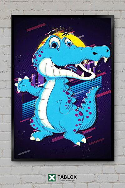 tablomaxtbx Crocodile Crocodile Retro Nostalgia Animal Poster Art Frame Look ...