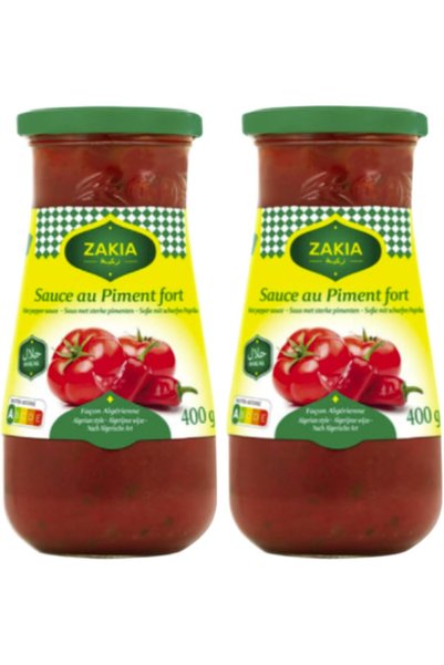 Mayamen Zakia Hot Pepper Sauce Pack of 2 x 400g - Spicy Tomato Cooking Sauce ...