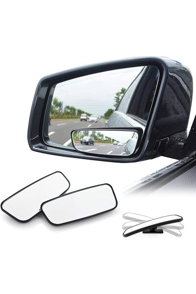 Arabest 2 Pcs Blind Spot Mirror,Adjustable Rectangular Wide Angle Car Auxilia...