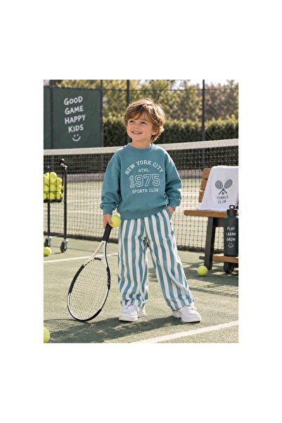 SİSABOOM Men's Striped Patterned Woven Track Suit
