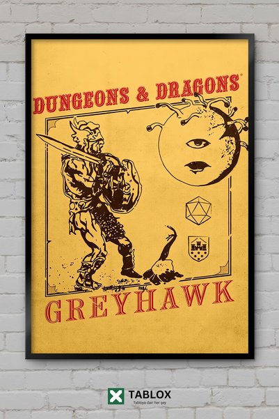 tablomaxtbx Dungeons Dragons Greyhawk Fantastic Game Poster Art Framed Decora...