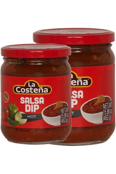 La Costena Salsa Dip Hot Pack of 2 x 453 ml – Chunky, Spicy, and Versatile Me...