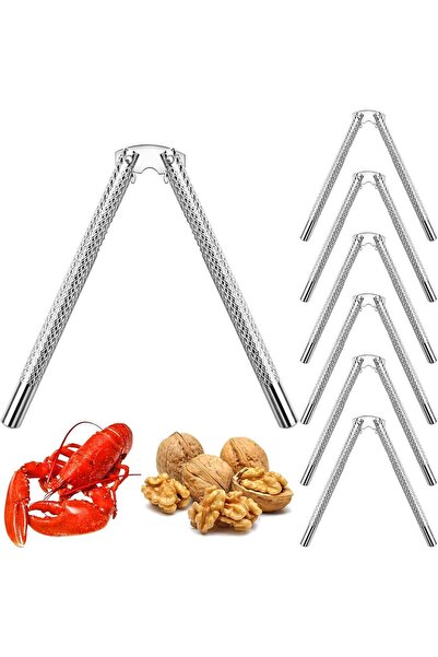 Arabest 6-Piece Stainless Steel Nut Cracker and Seafood Tool Set,Ergonomic Wa...