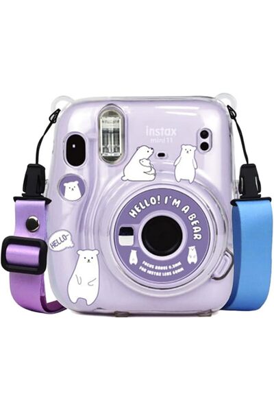 SKEIDO متوافق مع حقيبة تخزين الصور الشفافة الكريستالية لـ Polaroid Instax Mini11