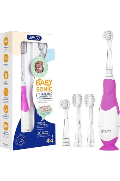 seago Toddler Electric Toothbrushes for Baby Ages 0-3 Years, Baby Toothbrush ...