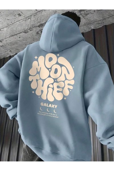 MITHRAS OUTDOORS Unisex Baby Blue Moon Galaxy Back Printed Hooded Sweatshirt ...