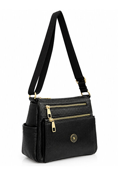 Sanmorris Women's Faux Leather Multi-Compartment Zippered Daily Use Crossbody...