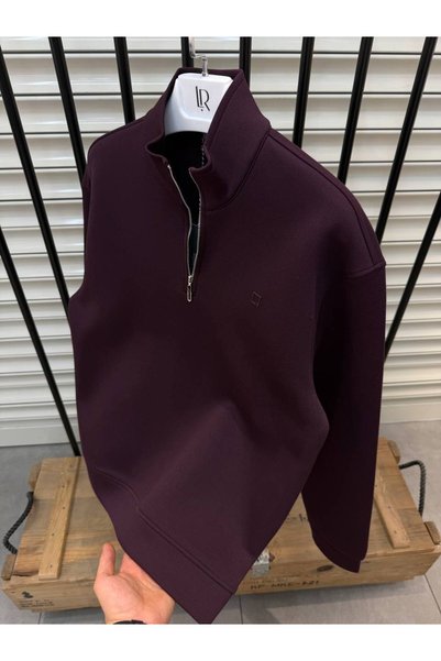 Polo Yaka Sweatshırt Bordo